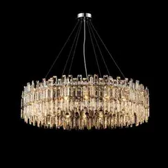 Люстра подвесная NewRgy NW038-ф1000*H250 CHROME, 18×40 Вт, хромированная
