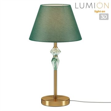 Настольная лампа 1*Е14 8275/1T латунь/зеленый VERMONT Lumion