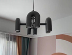 Pendant design lamp Cirkus by AGO Lighting (4 lampshade /Grey)