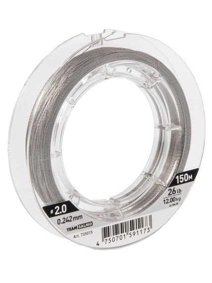 Леска плетёная Team Salmo TIOGA Silver Grey 150/024