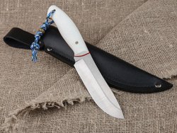 Нож для бушкрафта "Гефест", сталь VG-10/Elmax, рукоять G10 (белая)