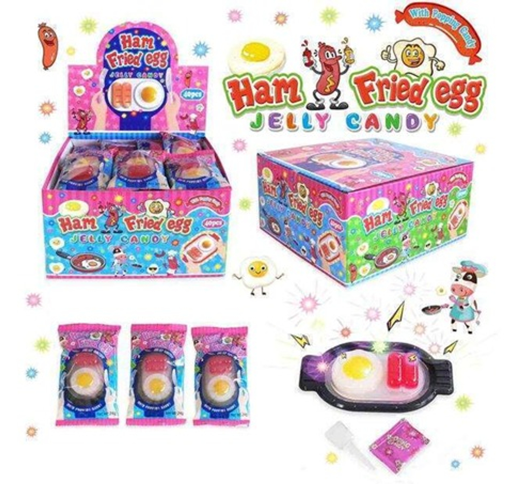 Мармелад + шипучка "Ham fried egg jelly" 24г (40шт)