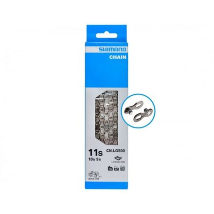 Цепь Shimano, LG500, Link Glide, 9/10/11ск, 126 зв., с замком ICNLG500126Q