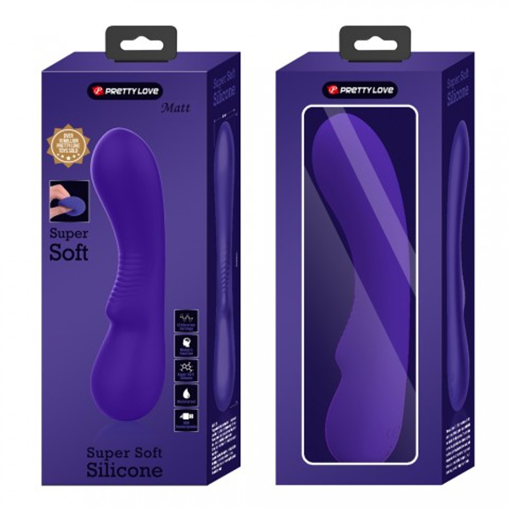 Вибратор Matt Super Soft (19 см) фиолетовый