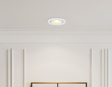 Светильник встраиваемый IP44 с высокой степенью пылевлагозащиты 1*GU5.3 TN1150 WH белый IP Protect Ambrella