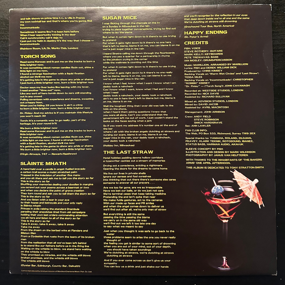 Marillion - Clutching At Straws (Англия)