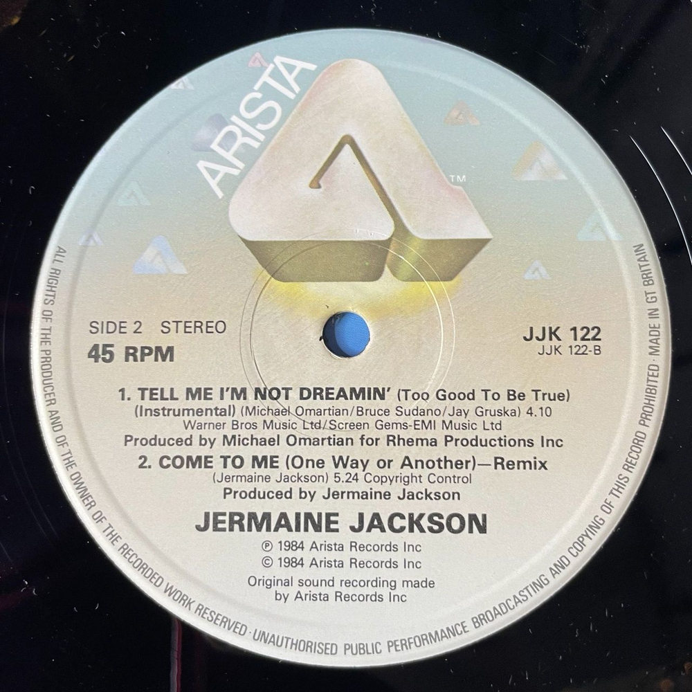 Винтажная виниловая пластинка LP Jermaine Jackson Dynamite (Re-Mix) (UK 1984)