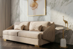 Стол журнальный Garda Decor мрамор белый d5058 см