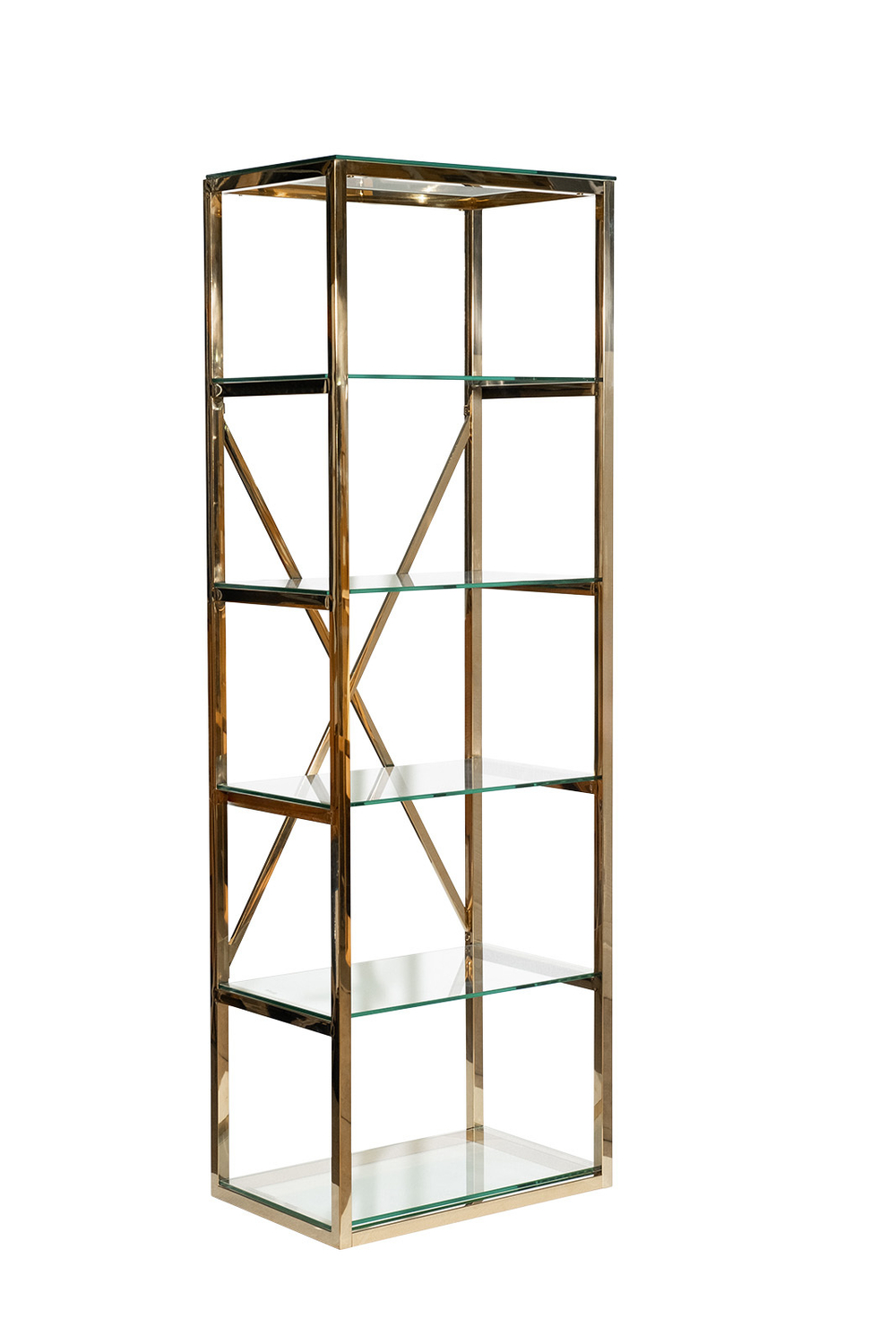 Стеллаж 60x40x180см Garda Decor золотой