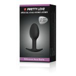 Небольшая пробочка для ношения со смещенным центром тяжести Silicone Anal Balls (Цвет: черный)