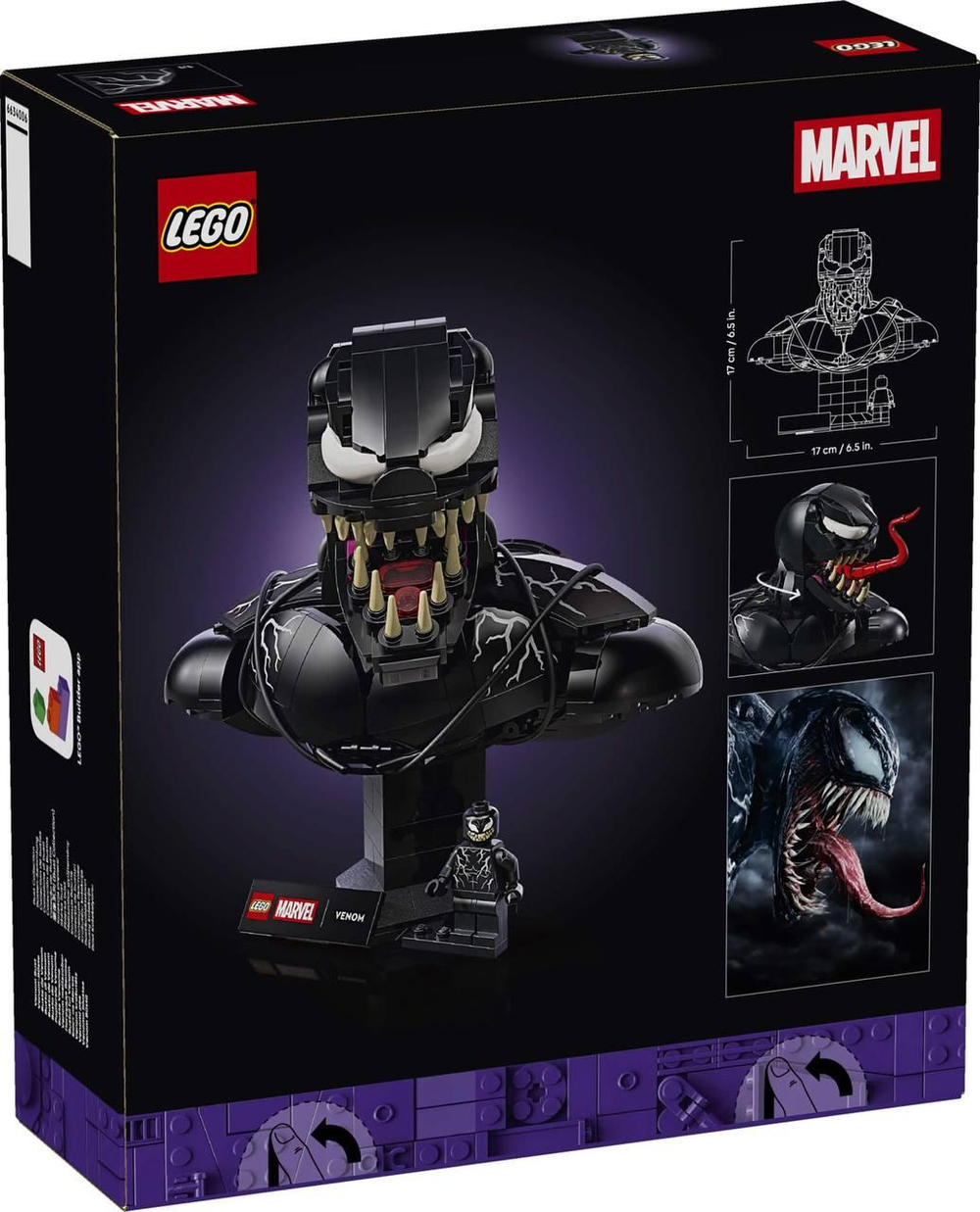 Конструктор Лего Марвел Бюст Венома 76356 | LEGO Marvel Venom Bust | коллекционная фигура Венома | 413 деталей | 18+