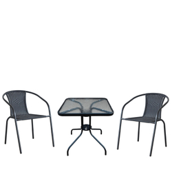 Комплект мебели Асоль LRC03/LRT03-60x60 Black (2+1)