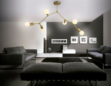 Потолочный светильник в стиле лофт 6*Е27 TR8038/6 BS латунь Traditional Ambrella