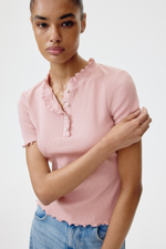 Топ из джерси с оверлоком - H&M