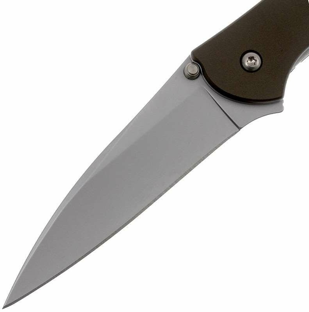 K1660OL Leek - нож склад., алюм. рук-ть оливк.,клинок Sandvik 14C28N