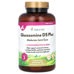 NaturVet, Glucosamine DS Plus, умеренный уход за суставами, с хондроитином и МСМ, для собак и кошек, уровень 2, 60 жевательных таблеток, 180 г (6,3 унции)