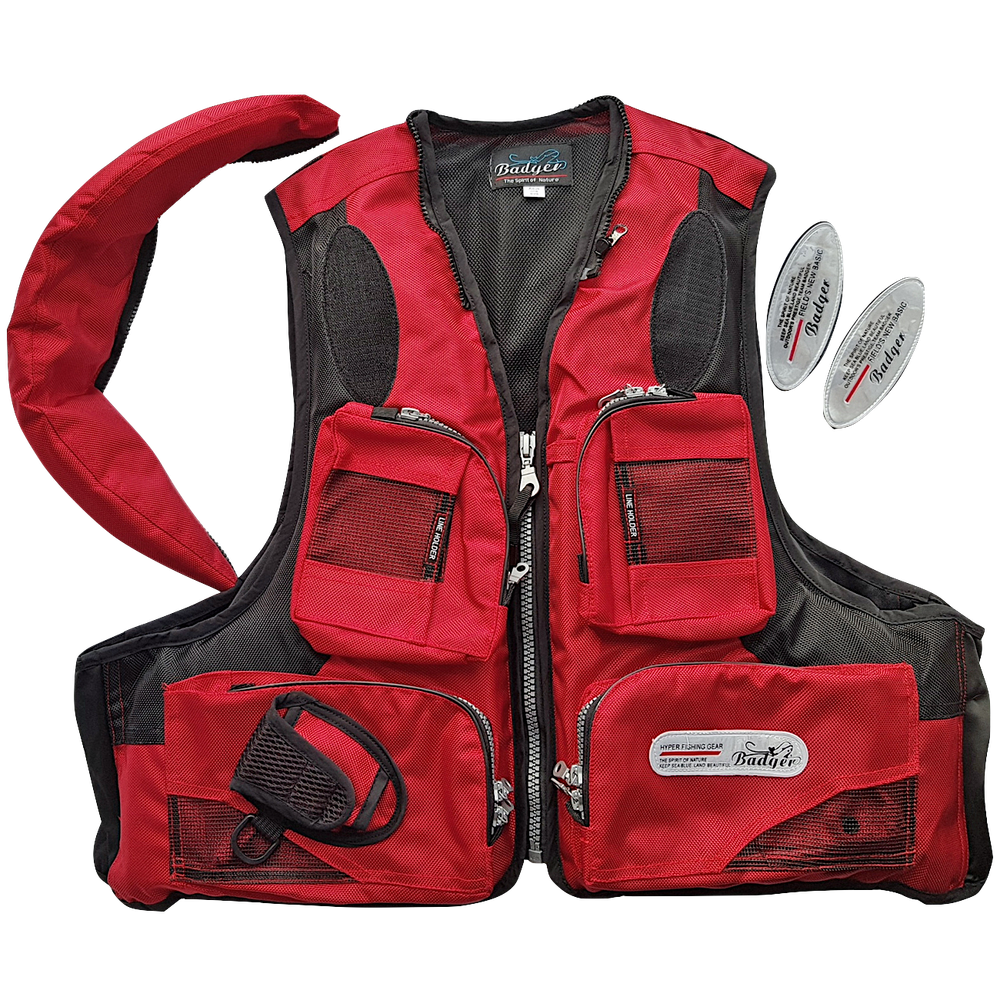 Жилет страховочный Badger Aqua Sport рыбаловный HFM-302-RED до 120кг -