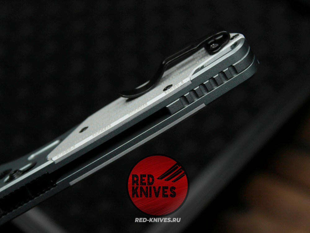 Нож Benchmade 535 KITH CUSTOM A+++ - серая рукоять алюминий, больстеры алюминий