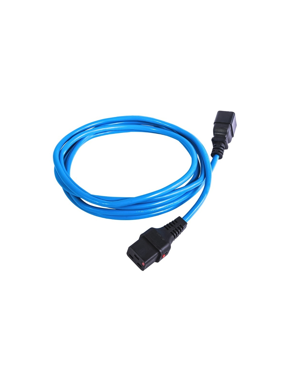 REM Шнур питания с фиксатором IEC 60320 C19/IEC 60320 C20, 16 А / 250 В (3 * 1,5), длина 3 м, синий R-16-Cord-C19-C20-3-Blue