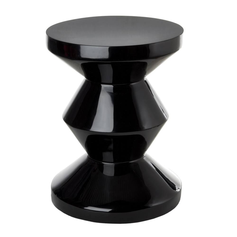 Приставной столик Pols Potten Zig Zag black, черный