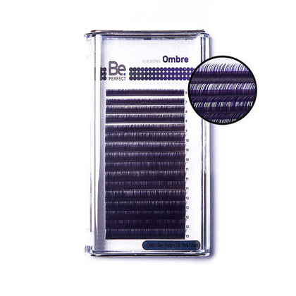 Фиолетовые ресницы (омбре) BePerfect Ombre Dark Purple MIX 16 линий