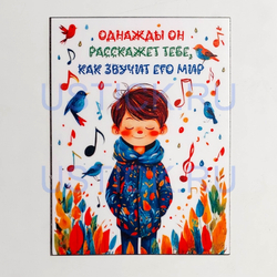 Магнит "Как звучит её/его мир"