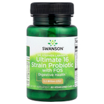 Swanson Vitamins, Dr. Stephen Langer's Ultimate 16 Strain Probiotic with FOS, 16 штаммов пробиотиков с ФОС, 60 веганских капсул EMBO Caps® AP