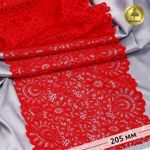 Кружево бельевое эластичное 205 мм / 25 метров, YSTL00839, цв.100 красный, Kruzhevo