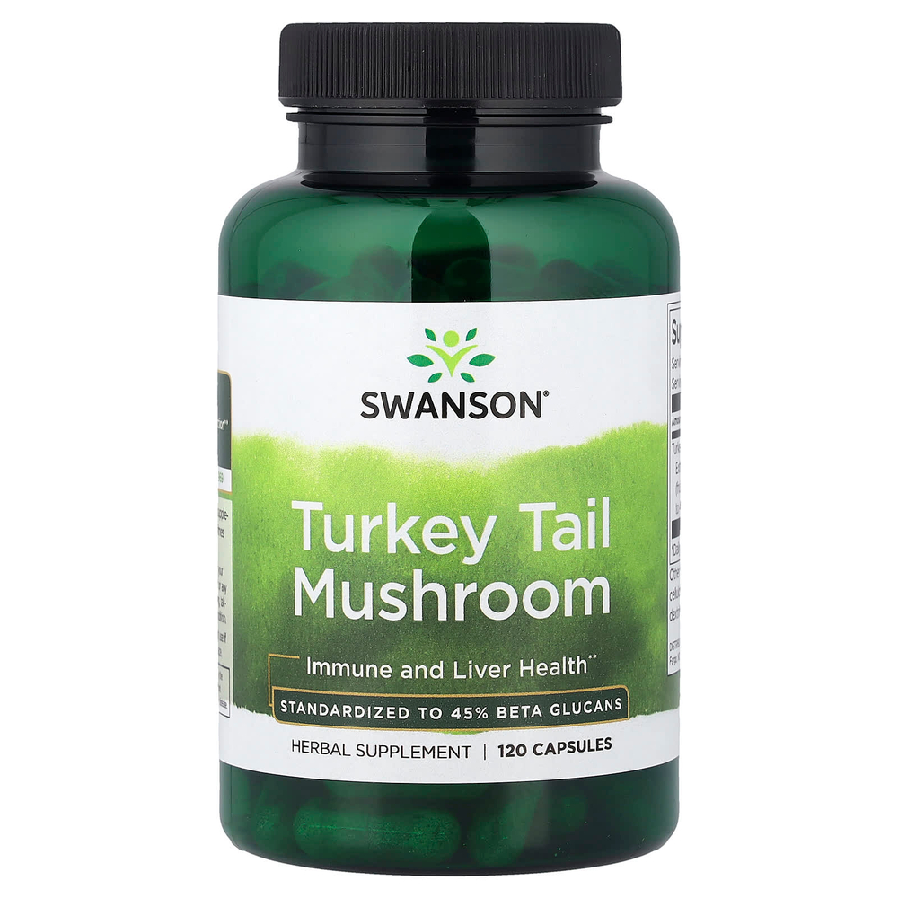 Swanson Vitamins, Индюковый гриб, 120 капсул (500 мг в 1 капсуле)