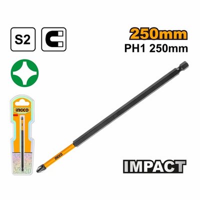 Ударная бита PH1х250мм 1шт. S2 SUPER INGCO SDBIM71PH1250 INDUSTRIAL