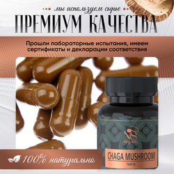 Гриб Чага Березовая, капсулы 180 шт по 500мг