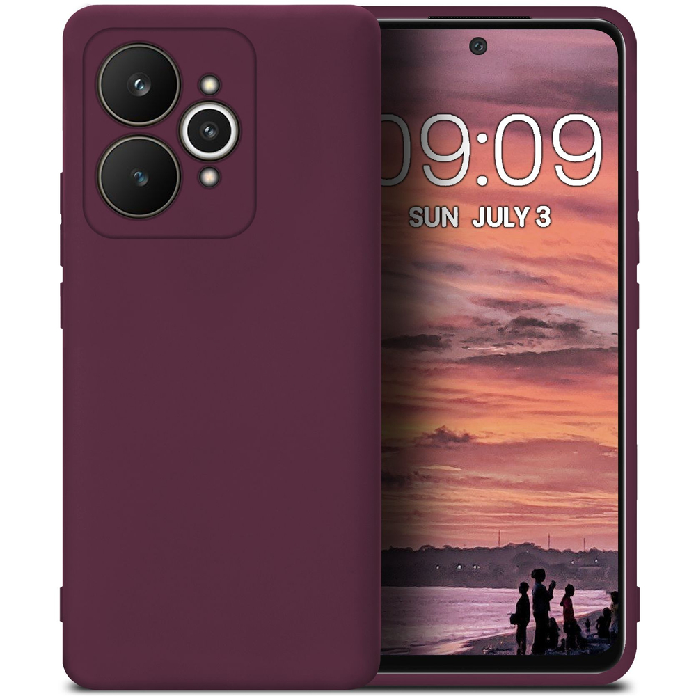 Мягкий Soft Touch чехол из силикона для REALME 15 с бархатной подкладкой
