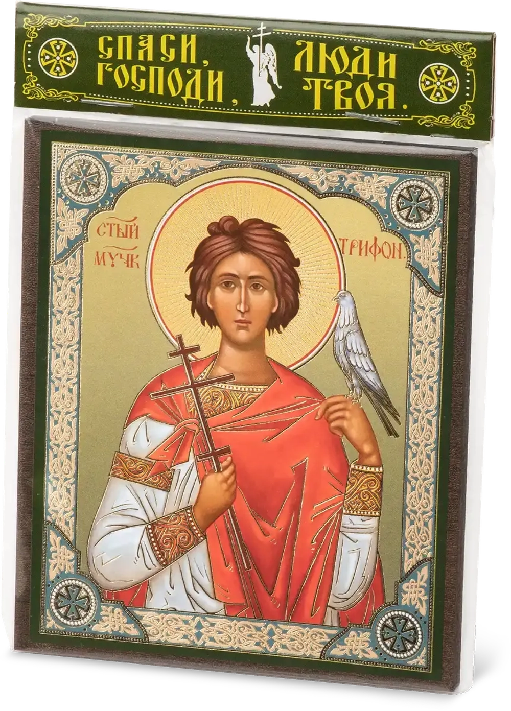 Икона "Трифон Апамейский" 10х12 на МДФ-6 (1012-1562)