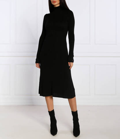 платье rib roll-nk Tommy Hilfiger - черный(WW0WW35617)