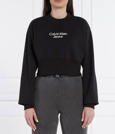 Худи STACKED INSTITUTIONAL CALVIN KLEIN JEANS - черный(J20J221466)