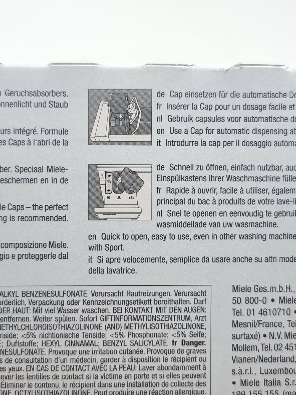 Miele Sport Капсулы для стирки 11485950 (6 капсул по 29 г), Германия