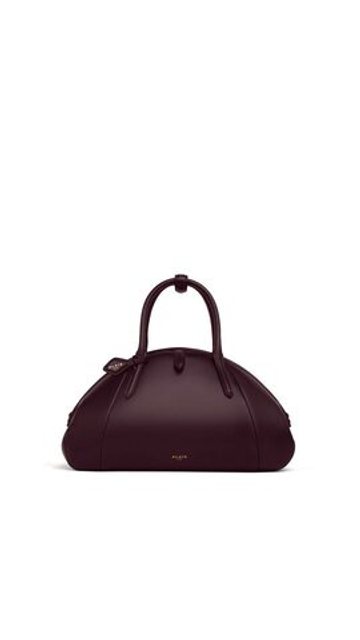 ALAÏA СУМКА С ВЕРХНЕЙ РУЧКОЙ ИЗ ТЕЛЯЧЬЕЙ КОЖИ, БОРДОВЫЙ