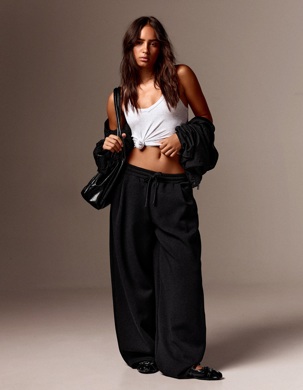 Женские брюки barrel - BERSHKA