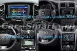 Магнитола для Renault Duster 1, Kaptur, Logan 2, Sandero 2, Lada X-Ray (рамка-накладка взамен ШГУ) - Teyes CC3-2K монитор 13" 2K QLED на Android 10, Быстрая, 4G SIM-слот, CarPlay