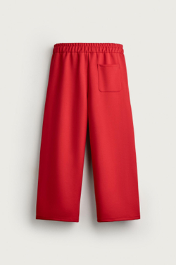 ZARA БРЮКИ RELAXED FIT, КРАСНЫЙ