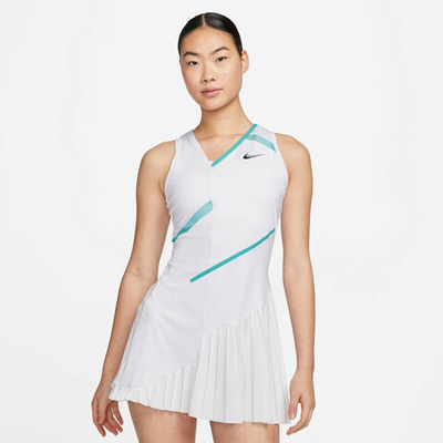 Женская теннисное платье Nike Court Dri-Fit Dress Women - White, Turquoise