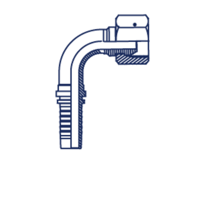 Фитинг DN 12 DK (Г) 20x1.5 (90) (накидная гайка)