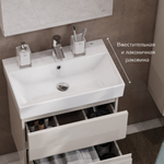 Roca A857640515 Oleta Тумба под умывальник подвесная, 760х548х374 мм, 2 ящика, Капучино матовый