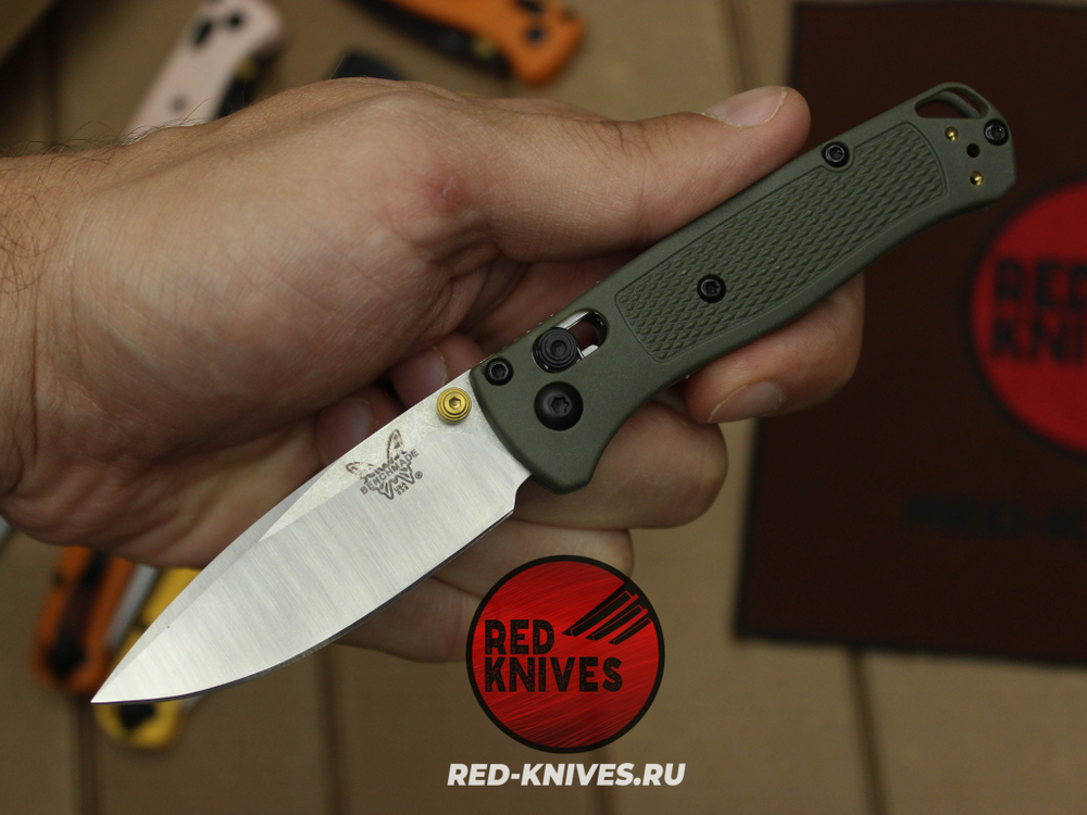 Нож Benchmade 533 Bugout Mini - зеленый нейлон, клинок сатин RK/Н24