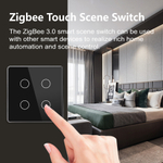 Сенсорный выключатель Zigbee 1CH беспроводной SS1 (на аккумуляторах, черный)