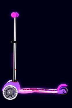 Самокат Mini Micro Deluxe Glow Plus (светящийся) LED морозный розовый