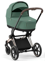 Коляска Cybex Priam IV Rosegold complete и автокресло Cloud G i-Size Ocean Blue Plus 3 в 1 Leaf Green