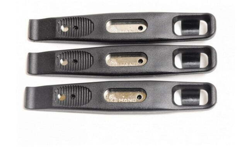 Монтировки 6-190305 YC-305D пластиковые со стальным сердечником (3шт) черные BIKEHAND