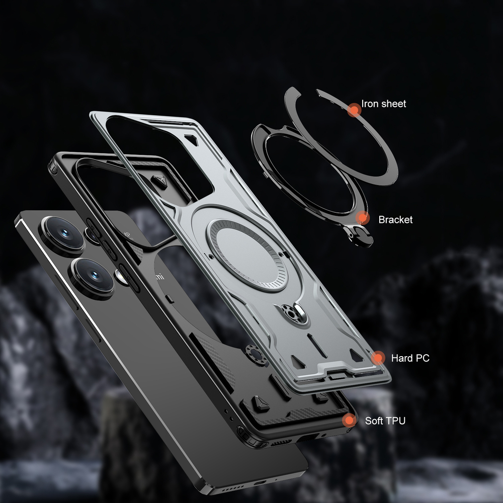 Чехол Magneto Case с кольцом для Poco M6 Pro 4G