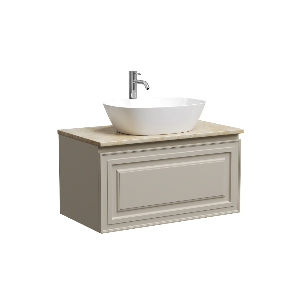 Тумба подвесная Sancos Very, Beige Soft 790х445х406, под столешницу с отверстием под смеситель, цвет Kreman, арт. VR80CE